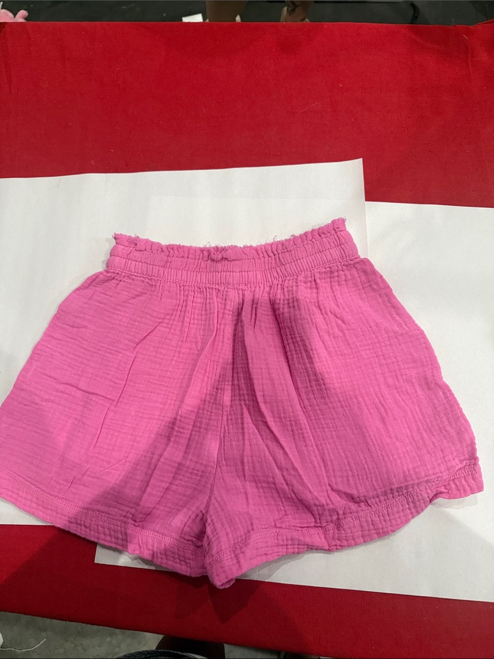 aerie Pink High-Rise Gauze Pull-On Shorts - Picture 3 of 3